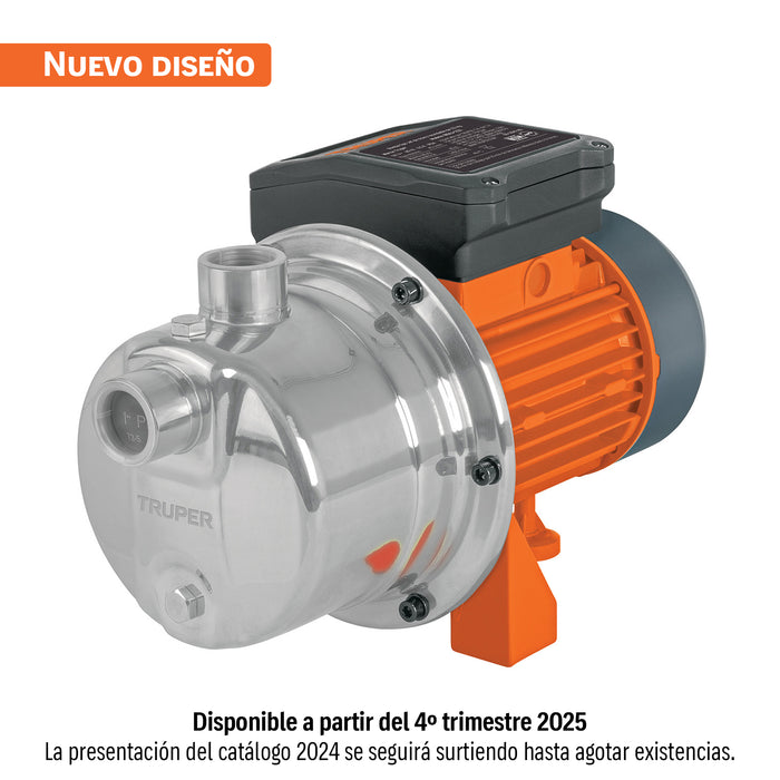 Bomba tipo jet, cabezal de acero inoxidable, 1/2 HP, TRUPER
