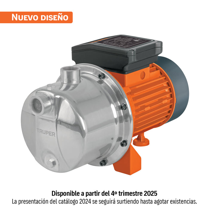 Bomba tipo jet, cabezal de acero inoxidable, 3/4 HP, TRUPER