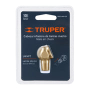 Cabeza infladora de llantas, macho, cuerda 1/4' NPT, TRUPER