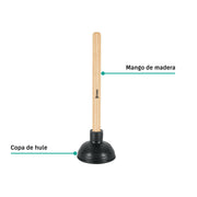 Bomba destapacaños para lavabo, 10 cm,KLINTEK