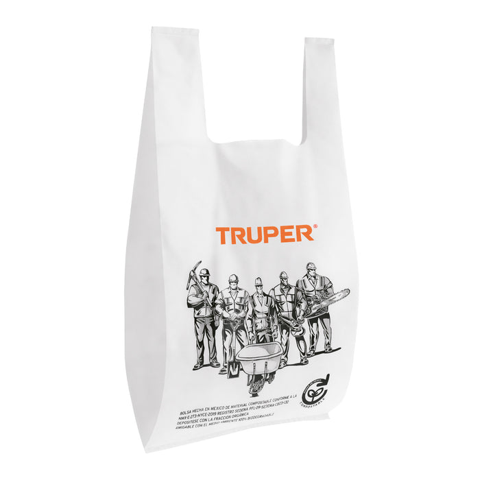 100 bolsas plásticas biodegradables de 27 x 50 cm, TRUPER