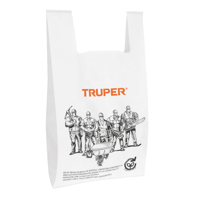 100 bolsas plásticas biodegradables de 34 x 60 cm, TRUPER