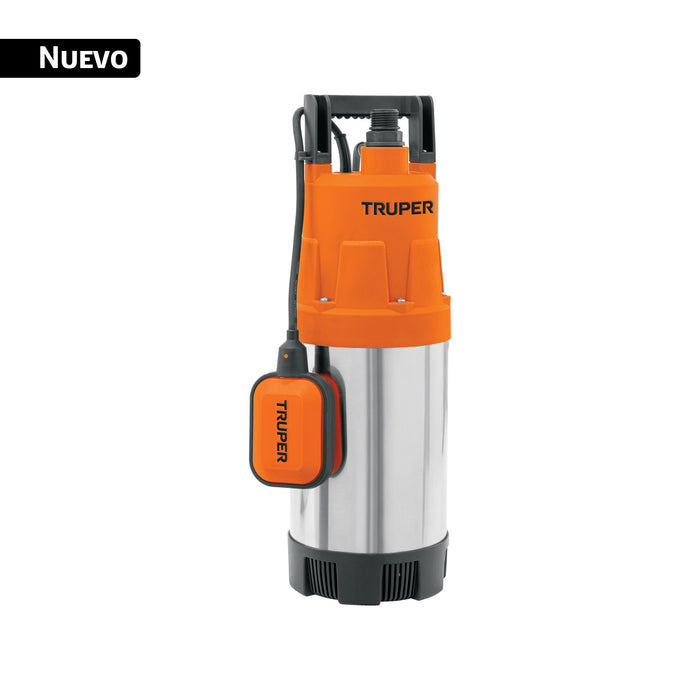 Bomba sumergible acero inoxidable,agua limpia,1-1/2HP,TRUPER