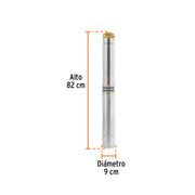 Bomba sumergible tipo bala 4', 1-1/2HP,agrícola, 220V,TRUPER