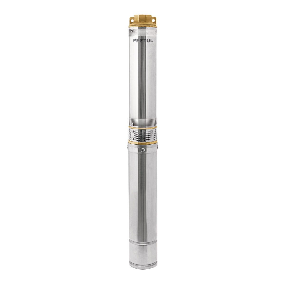 Bomba sumergible tipo bala 4', 1-1/2HP, uso agrícola, PRETUL