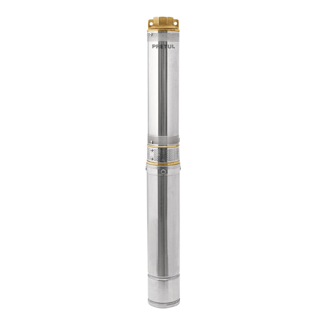 Bomba sumergible tipo bala 4', 1-1/2HP, uso agrícola, PRETUL