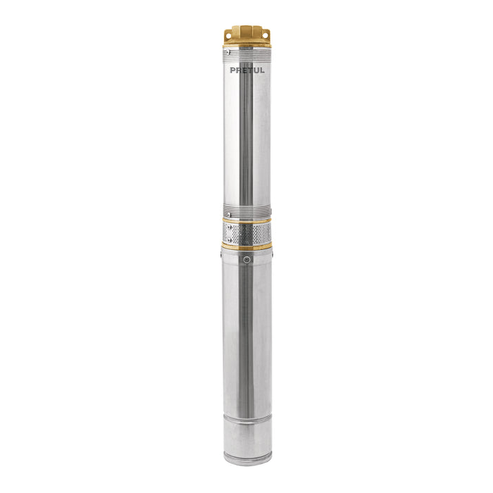 Bomba sumergible tipo bala 4', 1-1/2HP, uso agrícola, PRETUL