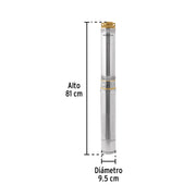 Bomba sumergible tipo bala 4', 1-1/2HP, uso agrícola, PRETUL