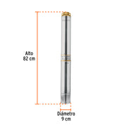 Bomba sumergible tipo bala 4', 1-1/2HP, uso agrícola, TRUPER