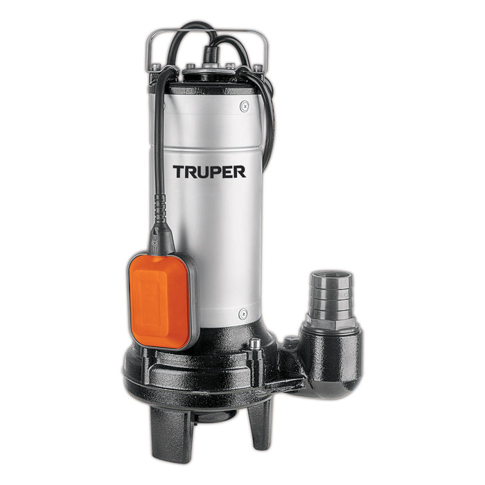 Bomba sumergible acero inox./hierro, a.sucia,1-1/2HP, TRUPER