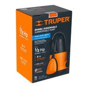 Bomba sumergible plástica, 1/2 HP para agua limpia, TRUPER