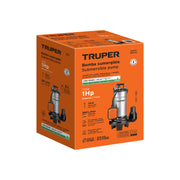 Bomba sumergible, 1 HP acero inox/hierro, para agua sucia