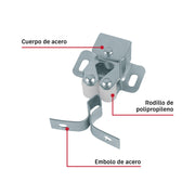 Broche perico galvanizado, HERMEX
