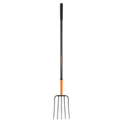 Bieldo para paja, 5 dientes, mango largo de acero 48' TRUPER