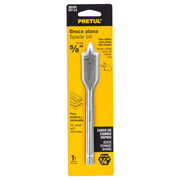 Broca plana de manita 5/8' para madera, PRETUL