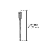 Broca plana de manita 5/8' para madera, PRETUL