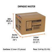 Broca plana de manita 1-1/2' para madera, TRUPER