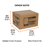 Broca plana de manita 1-1/8' para madera, TRUPER