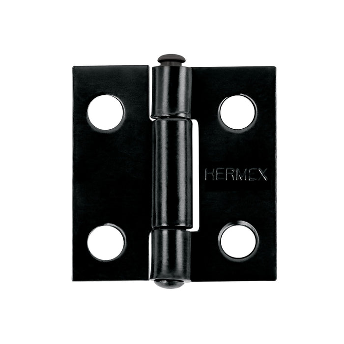 Bisagra rectangular 1 x 7/8', acero negro mate, HERMEX