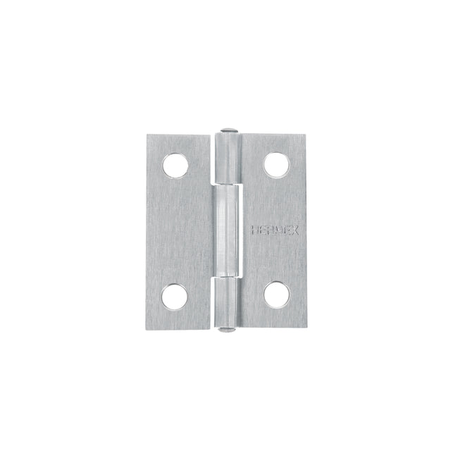 Bisagra rectangular 1-1/2' acero pulido, HERMEX