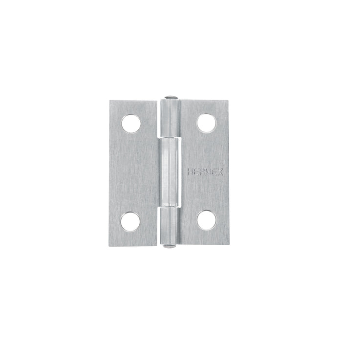 Bisagra rectangular 1-1/2 x 1-3/16', acero natural, HERMEX
