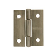 Bisagra rectangular 1-1/2 x 1-3/16', latón antiguo, HERMEX