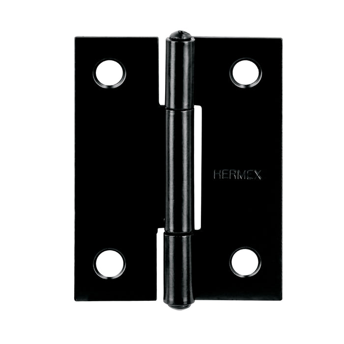 Bisagra rectangular 2 x 1-1/2', acero negro mate, HERMEX
