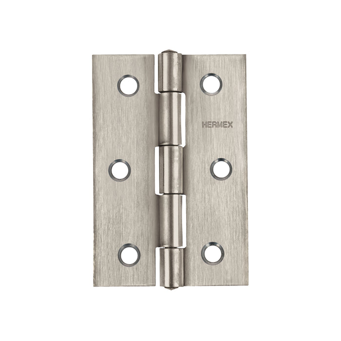 Bisagra rectangular 2-1/2 x 1-5/8', acero inoxidable, HERMEX