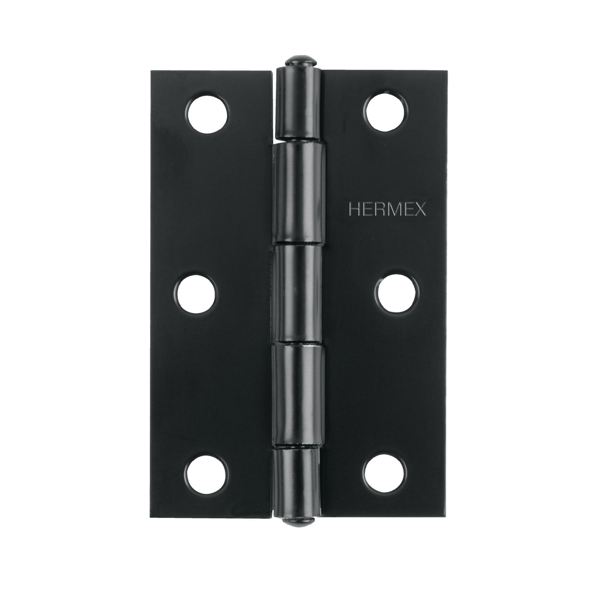Bisagra rectangular 2-1/2 x 1-5/8', acero negro mate, HERMEX