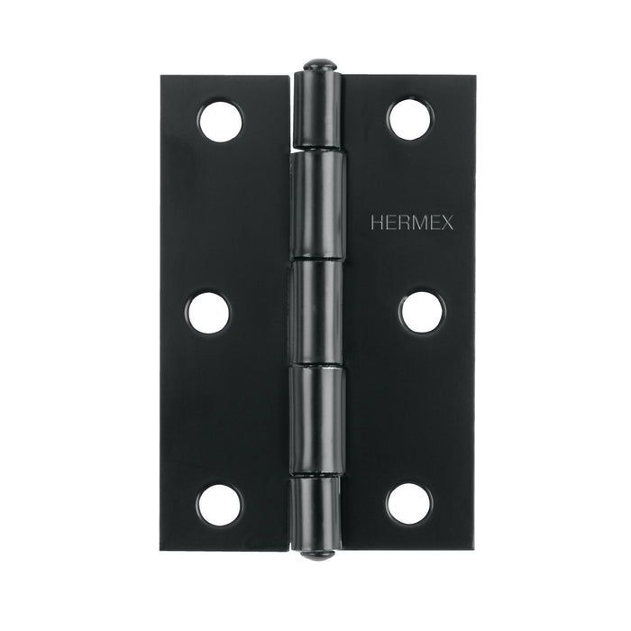 Bisagra rectangular 2-1/2 x 1-5/8', acero negro mate, HERMEX