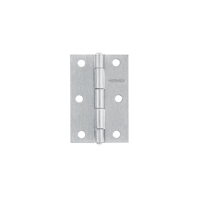Bisagra rectangular 3' acero pulido, HERMEX
