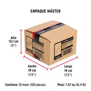 Bisagra rectangular 3' acero inoxidable, HERMEX