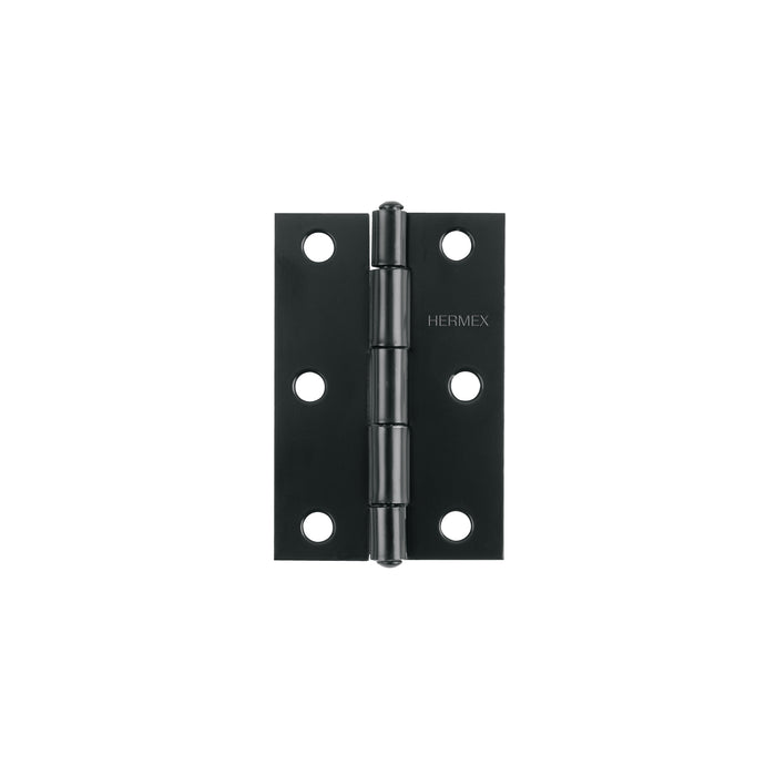 Bisagra rectangular 3 x 2', acero negro mate, HERMEX