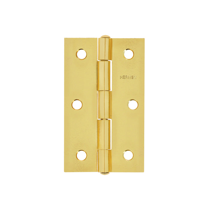 Bisagra rectangular 3-1/2 x 2-1/8', acero latonado, HERMEX