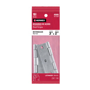 Bisagra rectangular 3-1/2' acero inoxidable, HERMEX