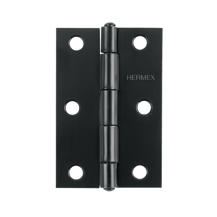 Bisagra rectangular 3-1/2 x 2-1/8', acero negro mate, HERMEX