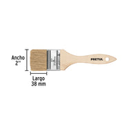 Brocha uso general de 2' con mango de madera, PRETUL