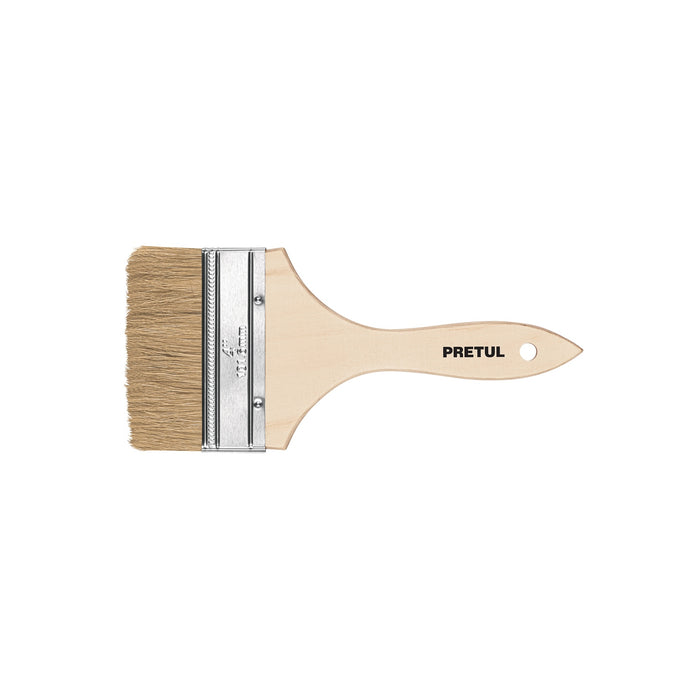 Brocha uso general de 4' con mango de madera, PRETUL