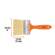Brocha para encalar e impermeabilizar de 4', mango plástico