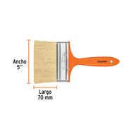 Brocha para encalar e impermeabilizar de 5', mango plástico