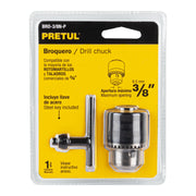 Broquero 3/8' con llave, cuerpo moleteado, PRETUL