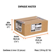 Broquero 3/8' con llave, cuerpo estriado, TRUPER EXPERT