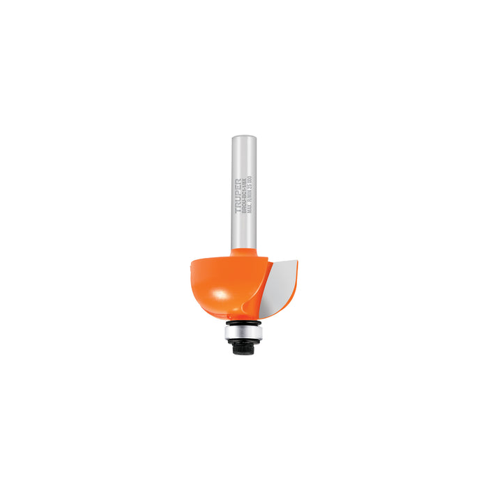Broca para router, bocel cuarto, 1-1/8' con balero, TRUPER