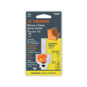 Broca para router, bocel cuarto, 1-1/8' con balero, TRUPER
