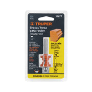 Broca para router, collarín, 7/8' con balero, TRUPER