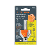 Broca para router, doble romana, 1-3/8' con balero, TRUPER