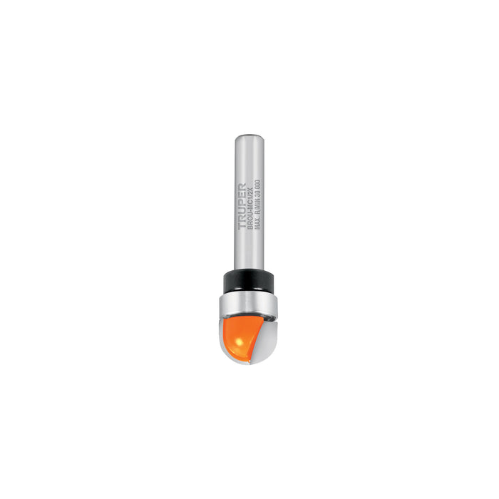 Broca para router, media caña, 1/2' con balero, TRUPER