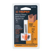 Broca para router, media caña, 1', TRUPER