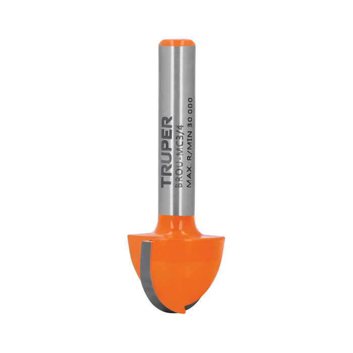 Broca para router, media caña, 3/4', TRUPER