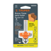 Broca para router, pecho paloma, 1-1/4' con balero, TRUPER